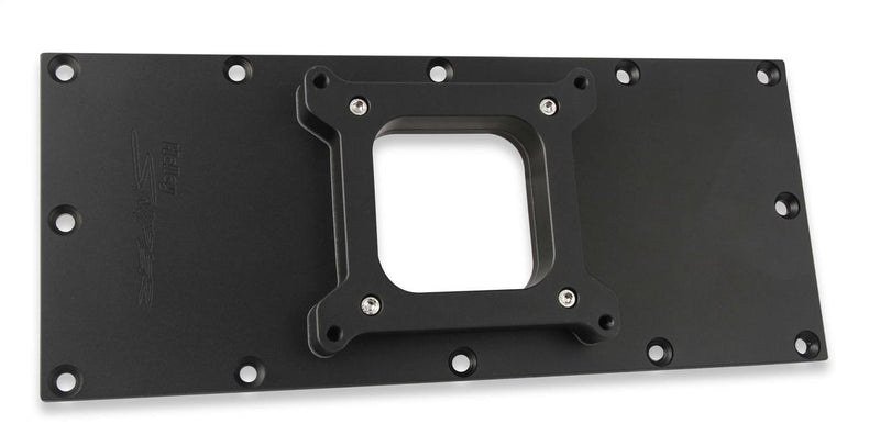 Intake Manifold Top Plate Single Black Sniper Fabricated 1x4150 Series - Holley Universal