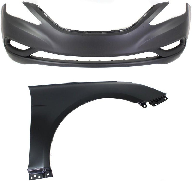 Fender Right Set Of 2 Capa Certified - Replacement 2011-2012 Sonata