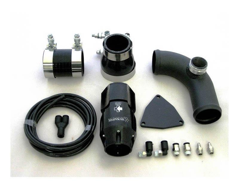 Blow Off Valve Kit Black Synchronic w/ Charge Pipe Powdercoat - Synapse Engineering 2010-11 Hyundai Genesis Coupe 4Cyl 2.0L and more