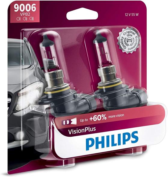 Headlight Bulb 12v 55w Set Of 2 Visionplus Series 9006 - Philips Universal