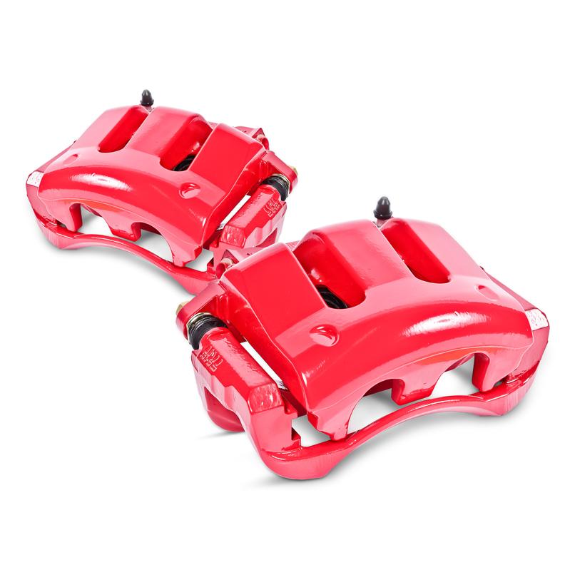 Brake Caliper Set Of 2 Red Powdercoat Performance Series - Powerstop 2012-2015 Accent 4 Cyl 1.6L
