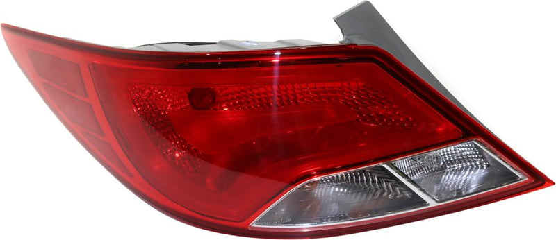 Tail Light Left Single Clear Red Capa Certified W/ Bulb(s) Sedan - ReplaceXL 2015-2017 Accent