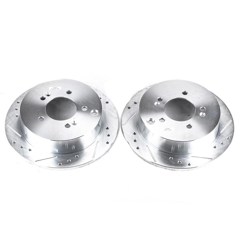 Brake Disc Left Set Of 2 Cross-drilled And Slotted Evolution Drilled & Slotted Series - Powerstop 2005-2006 Tucson 4 Cyl 2.0L