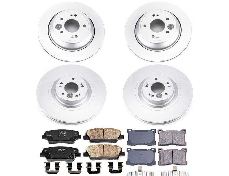 Brake Kit Front Rear Geomet Coated Z17 Evolution - Power Stop 2012-16 Hyundai Equus