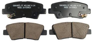 Brake Pad Set Set Of 2 Semi-metallic Oe Series - Beck Arnley 2012-2014 Accent 4 Cyl 1.6L