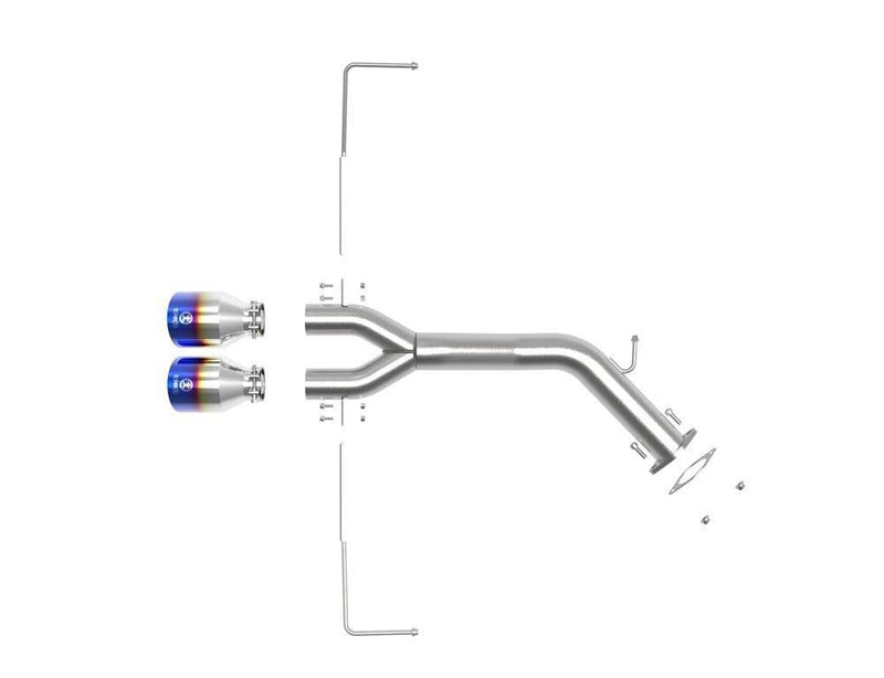 Axle Back Exhaust System 3" - Takeda USA 2019-21 Hyundai Veloster 4Cyl 1.6L