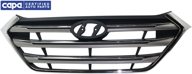 Grille Assembly Single Silver Black Plastic Capa Certified - Replacement 2016 Tucson