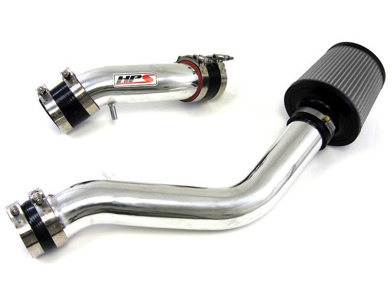 Cold Air Intake Polish Long Ram w/ MAF Sensor - HPS Performance Products 2004-08 Hyundai Tiburon 4Cyl 2.0L