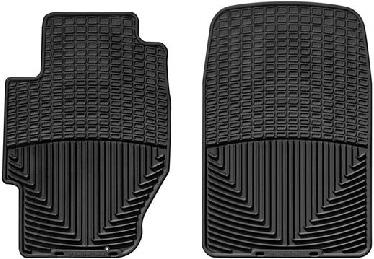 Floor Mats 1st 2 Pieces Black Rubber All-weather Series - Weathertech 2010-2011 Accent