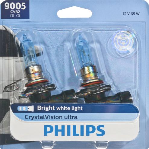 Headlight Bulb 12v 65w Set Of 2 Crystalvision Ultra Series 9005 - Philips Universal