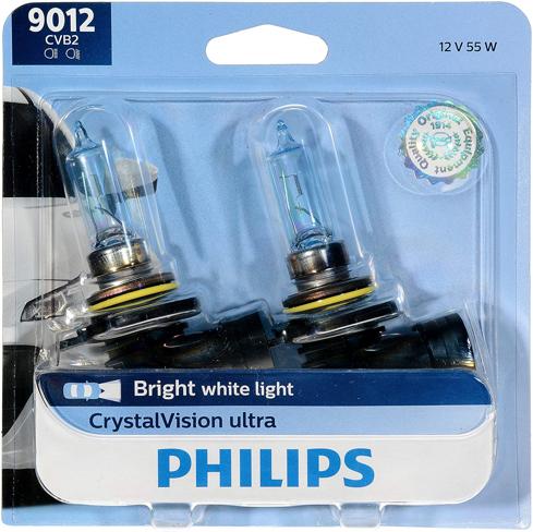 Headlight Bulb 12v 55w Set Of 2 9012 Crystalvision Ultra Series - Philips 2014-2015 Tucson