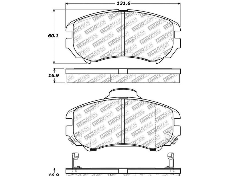 Brake Pad w/ Hardware Front - StopTech 2005-10 Hyundai Sonata  and more