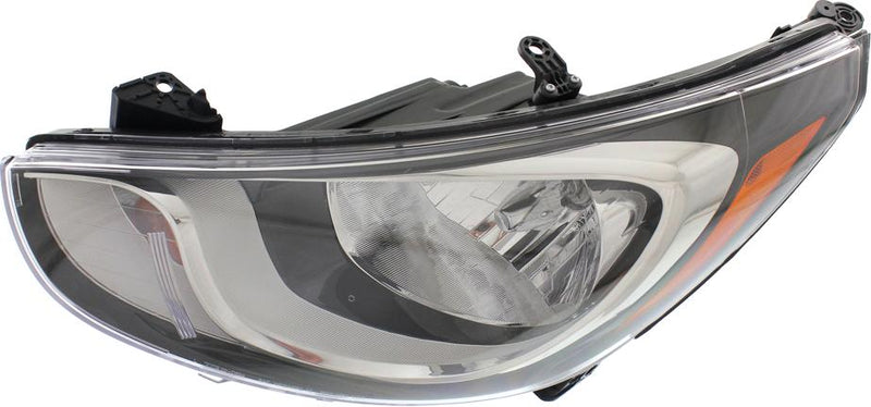 Headlight Left Single Clear W/ Bulb(s) Capa Certified - ReplaceXL 2012-2014 Accent