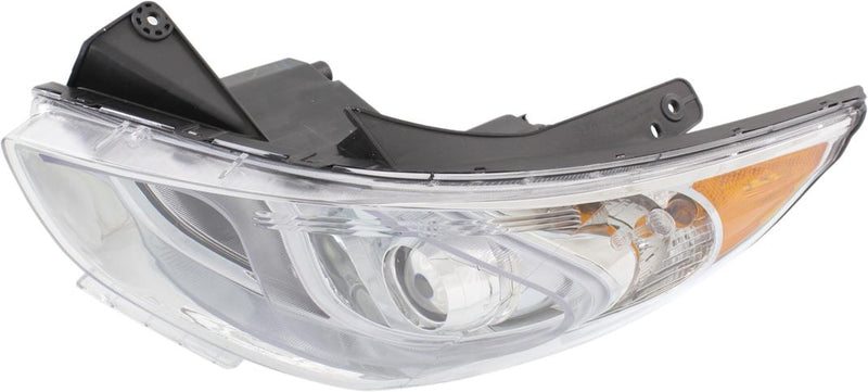 Headlight Left Single Clear W/ Bulb(s) - Replacement 2011-2015 Sonata