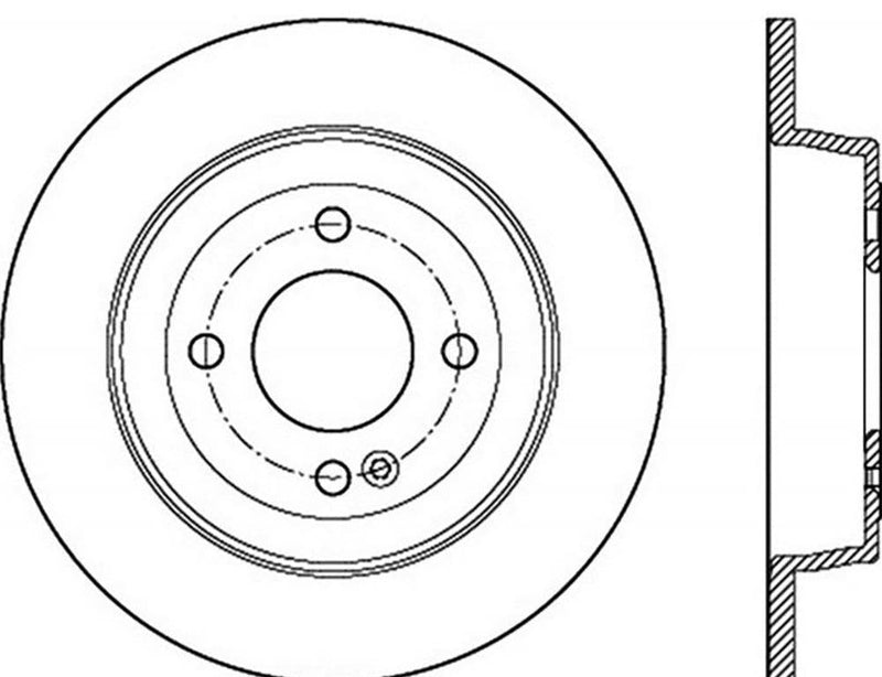 Brake Rotor Rear Right Cross Drilled - StopTech 2012-21 Hyundai Accent