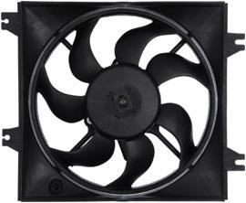 Cooling Fan Assembly Right Single - VDO 2001-2002 Accent