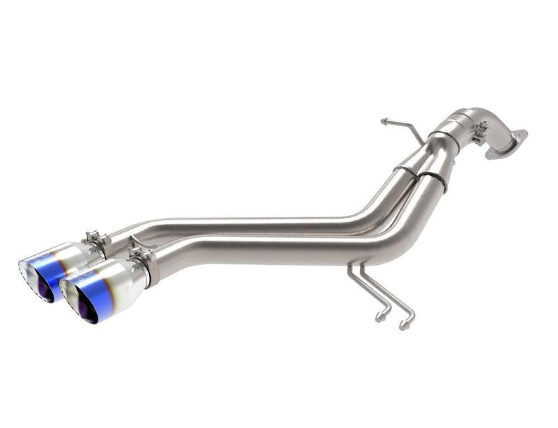 Axle Back Exhaust System 2-1/2" Stainless Tips Blue - Takeda USA 2013-17 Hyundai Veloster 4Cyl 1.6L