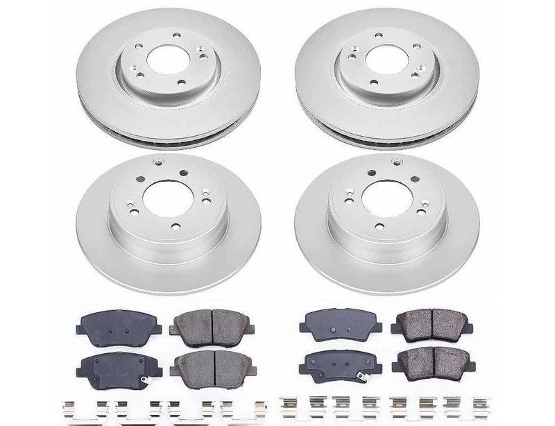 Brake Kit Front Rear Geomet Coated Z17 Evolution - Power Stop 2010-15 Hyundai Sonata