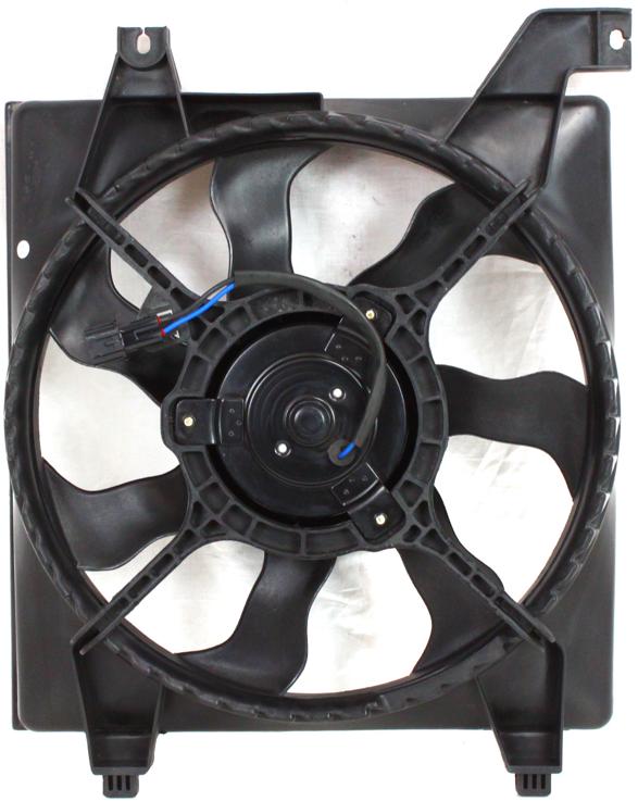 Cooling Fan Assembly Single - Replacement 2007-2011 Accent 4 Cyl 1.6L