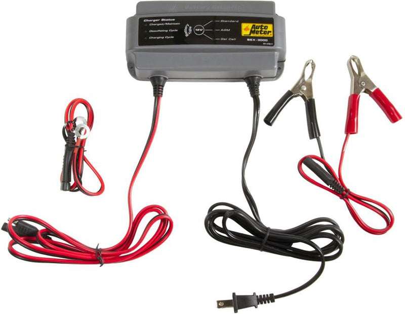 Battery Charger 3.0 A 12v Single Extender Series - Autometer Universal