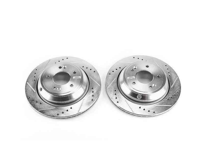 Rotors Rear Pair Drilled Slotted Evolution - Power Stop 2011-16 Hyundai Equus