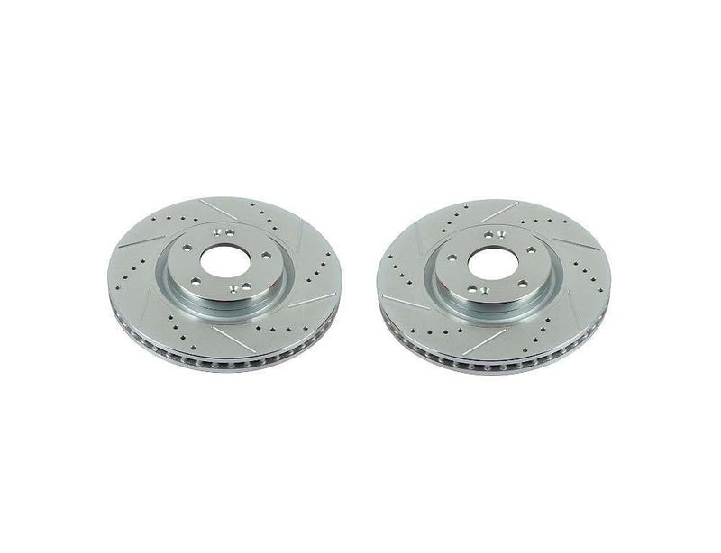 Rotors Front Pair Drilled Slotted Evolution - Power Stop 2012-17 Hyundai Azera