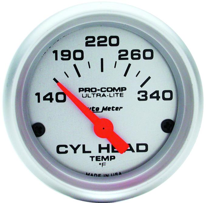 Cylinder Head Temperature Gauge Single Silver Ultra-lite Series - Autometer Universal