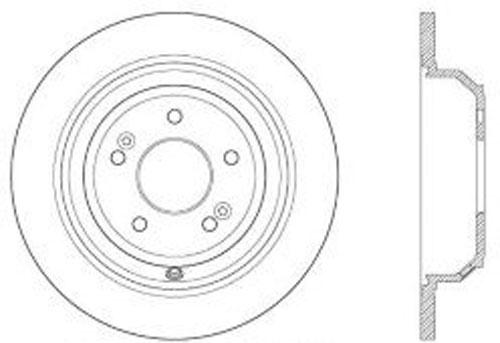 Brake Disc Left Single Plain Surface C-tek Series - Centric Parts 2010-2012 Genesis