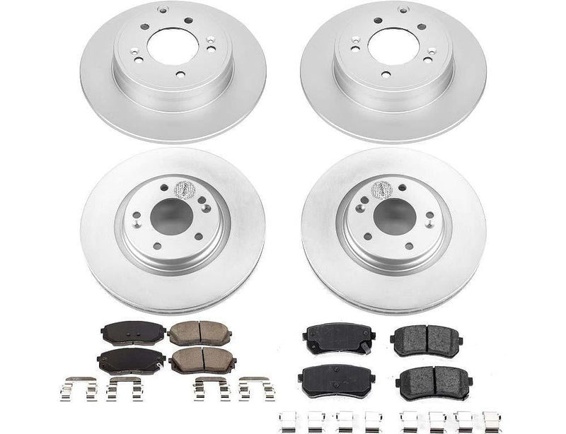 Brake Kit Front Rear Geomet Coated Z17 Evolution - Power Stop 2016-19 Hyundai Sonata