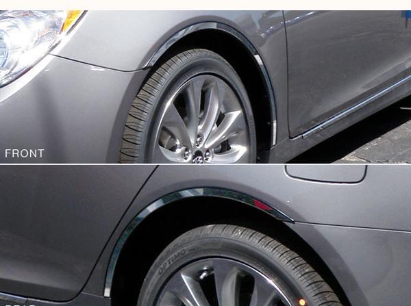 Wheel Well Fender Trim Kit 4 Wheels 4 Piece Stainless Steel - Quality Auto Accessories 2011-14 Hyundai Sonata