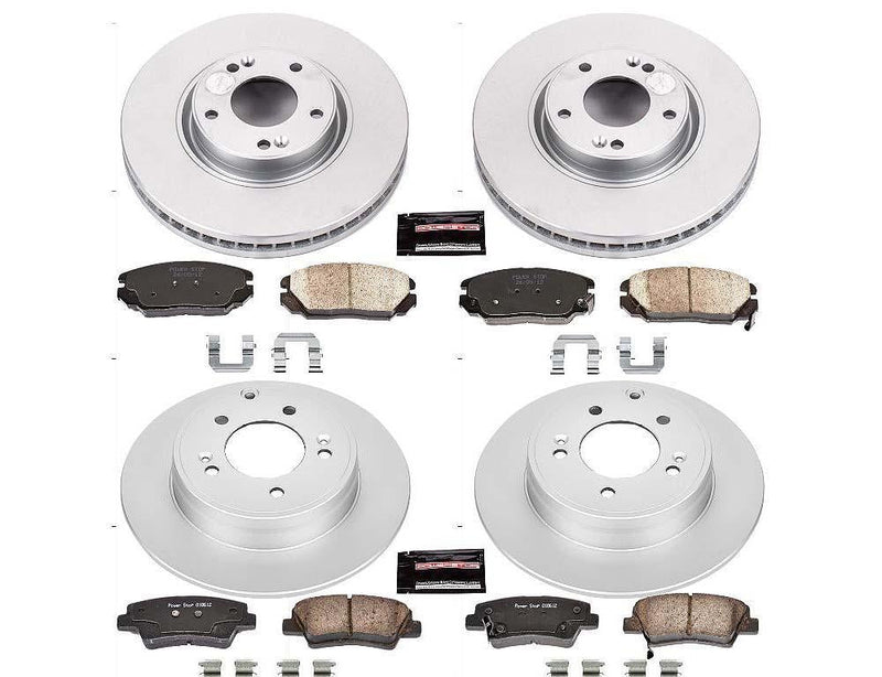 Brake Kit Front Rear Geomet Coated Z17 Evolution - Power Stop 2009-11 Hyundai Azera