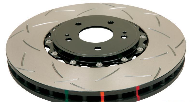 Disc Brake Rotor Slotted Uni-directional T3 5000 Series Black - DBA Rotors 2010-14 Hyundai Genesis Coupe  and more