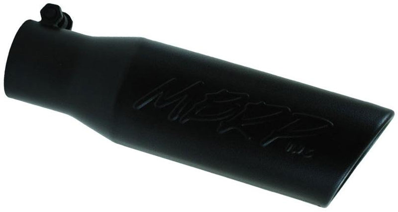 Exhaust Tip Single Powdercoated Black Stainless Steel Black Series - MBRP Universal