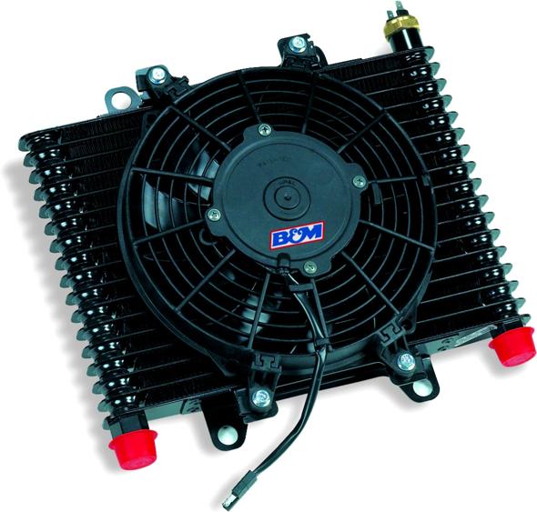 Oil Cooler Kit Black Aluminum Hi-tek Supercooler Series - B&M Universal