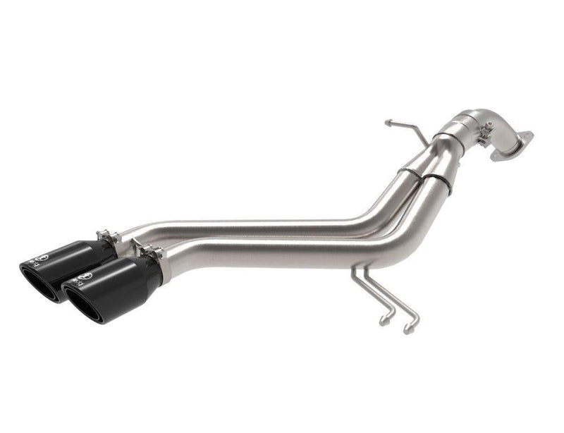 Axle Back Exhaust System 2-1/2" Stainless Tips Black - Takeda USA 2013-17 Hyundai Veloster 4Cyl 1.6L
