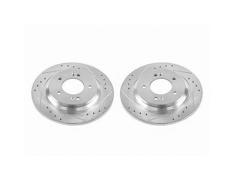 Rotors Rear Pair Drilled Slotted Evolution - Power Stop 2017 Hyundai Azera