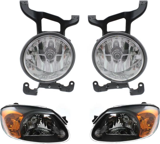 Fog Light Set Of 4 W/ Bulb(s) - Replacement 2003 Accent