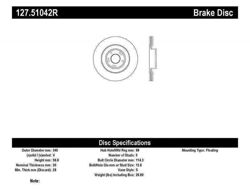 Brake Rotor Front Right Drilled Slotted - StopTech 2011 Hyundai Equus  and more