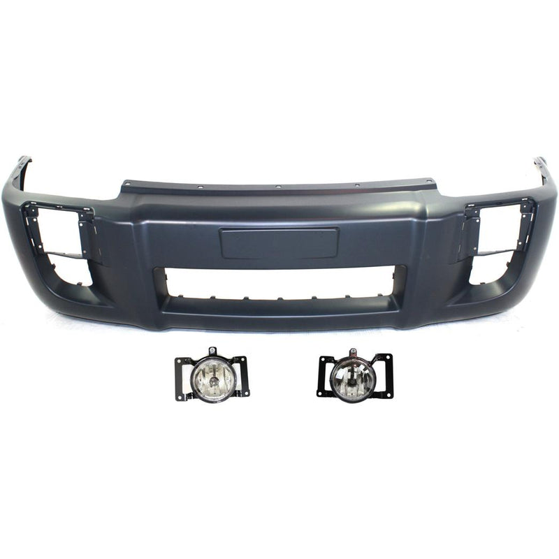 Bumper Cover Set Of 3 Capa Certified W/ Fog Light Holes - Replacement 2005 Tucson 6 Cyl 2.7L