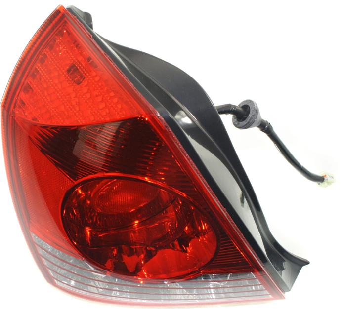 Tail Light Left Single Clear Red Sedan W/ Bulb(s) - ReplaceXL 2004-2005 Elantra