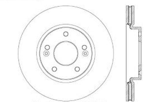 Brake Disc Left Single Plain Surface C-tek Series - Centric Parts 2020 Elantra 4 Cyl 1.4L