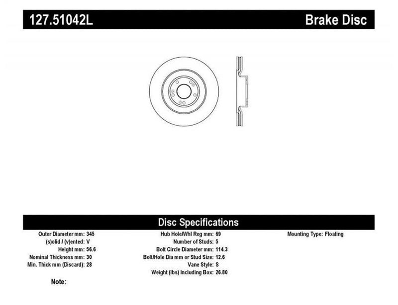 Brake Rotor Front Left Drilled Slotted - StopTech 2011 Hyundai Equus  and more