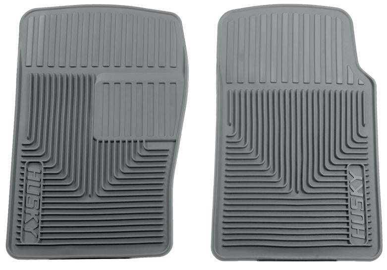 Floor Mats 1st 2 Pieces Gray Rubberized&thermoplastic Heavy Duty Series - Husky Liners 1992-1995 Elantra