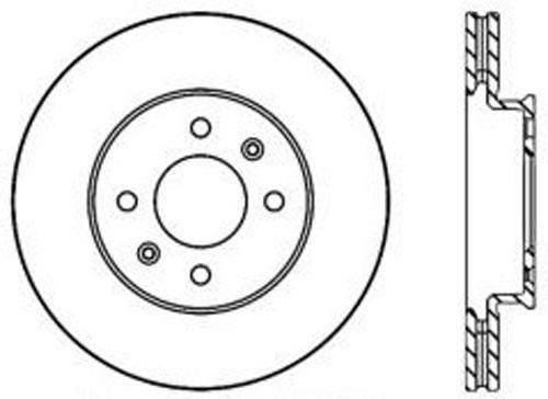Brake Disc Left Single Plain Surface C-tek Series - Centric Parts 2006 Accent