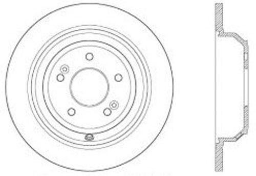Brake Disc Left Single Plain Surface Premium Series - Centric Parts 2010-2012 Genesis