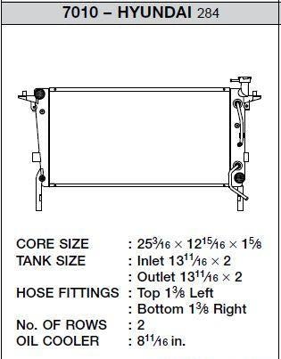 Radiator High 7010 - CSF Radiators 2010-12 Hyundai Genesis Sedan