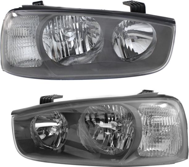Headlight Set Of 2 Clear W/ Bulb(s) - Replacement 2001-2003 Elantra