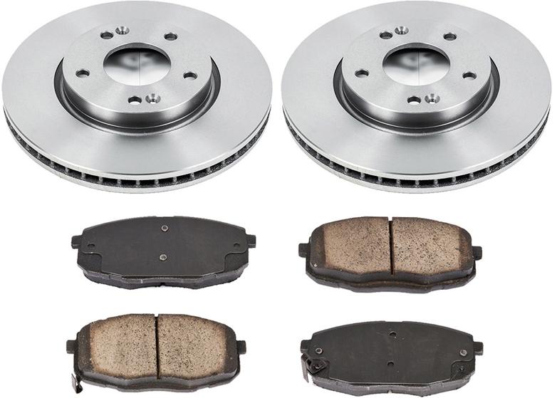 Brake Disc And Pad Kit Set Of 2 Plain Surface Oe - SureStop 2009 Elantra 4 Cyl 2.0L