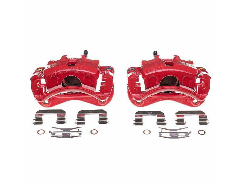 Calipers Front Pair Red S2848 - Power Stop 2003-05 Hyundai Elantra