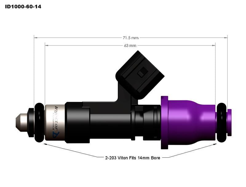 1050.48.14.R35.4 Injector Dynamics Fuel Injector Set 4Cyl 2.0L 2010-17 Hyundai Genesis Coupe